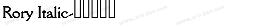 Rory Italic字体转换